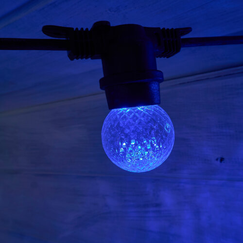 LED-D45-1W-BLUE-E27-CL-С PINEAPPLE Лампа декоративная светодиодная, Форма Ананас, прозрачная, Цвет синий, Картон - фото 10