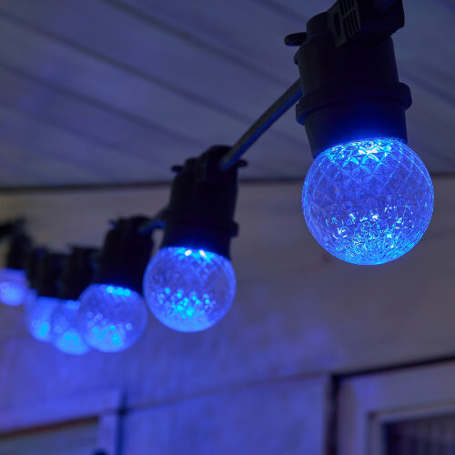 LED-D45-1W-BLUE-E27-CL-С PINEAPPLE Лампа декоративная светодиодная, Форма Ананас, прозрачная, Цвет синий, Картон - фото 11