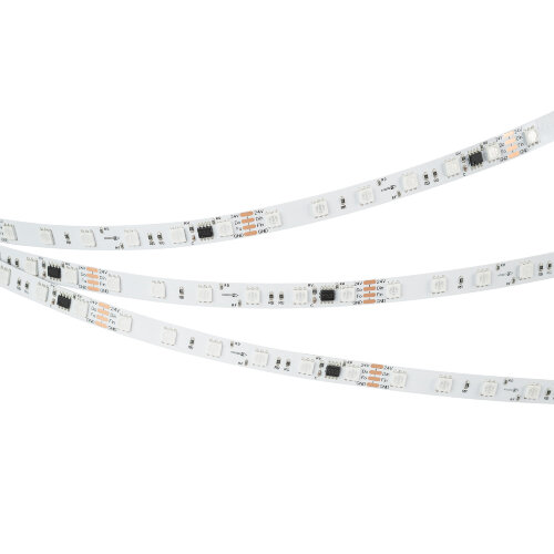 Светодиодная лента SPI-В60-10mm 24V RGB-РХ6-ВРТ (12 W/m, IP20, 5060, 5m) (Arlight, бегущий огонь) 039180 - фото 2