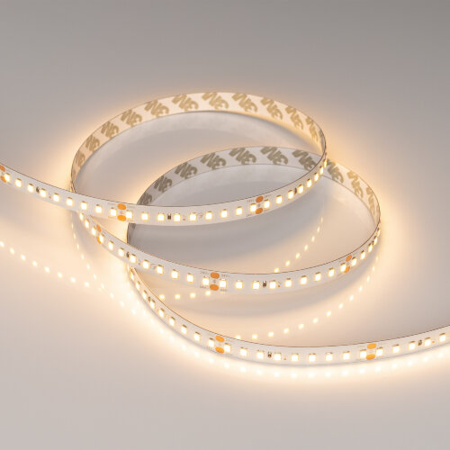 Светодиодная лента RT-А144-10mm 24V Warm2700 (7.7 W/m, IP20, 2835, 5m) (Arlight, высок.эфф.200 лм/Вт) 038781 - фото 5