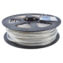 ULS-2835-120LED-m-10mm-IP67-220V-10W-m-50M-6500K Светодиодная гибкая герметичная лента, Бобина 50 м, Дневной белый свет 6500K.