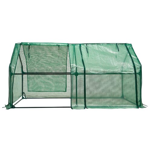 UGH-S31 L180 GREEN-GREEN Парник уличный, 180x90x90см, Металлическая труба в ПВХ, цвет зеленый, Тент из армированного полиэтилена 135г-м2, цвет сетки зеленый, TM ФитоЛето - фото 4