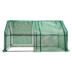 UGH-S31 L180 GREEN-GREEN Парник уличный, 180x90x90см, Металлическая труба в ПВХ, цвет зеленый, Тент из армированного полиэтилена 135г-м2, цвет сетки зеленый, TM ФитоЛето