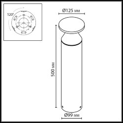 Ландшафтный светильник «ODEON LIGHT» 7119/12GL, серия: COIL (крепление на планке)