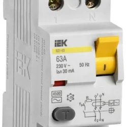 Выключатель дифференциального тока (УЗО) 2п 63А 30мА тип AC ВД1-63 KARAT IEK MDV10-2-063-030