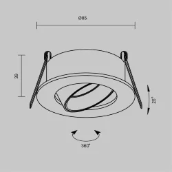 Встраиваемый светильник Wink GU10 10Вт IP65 (Черный)