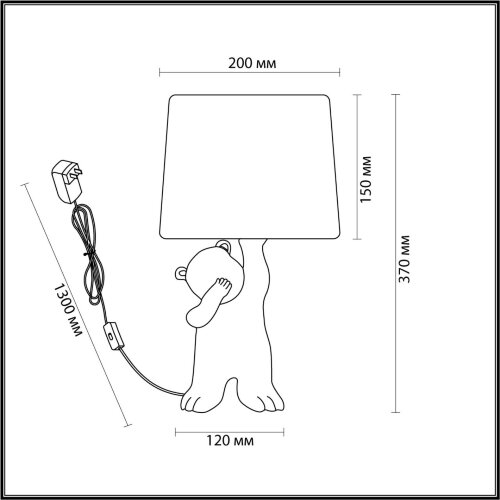 Настольная лампа «LUMION» 5662/1T, серия: BEAR. Фото 2.