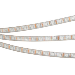 Светодиодная лента герметичная SPI-Р-В60-12mm 5V RGB-РХ1-ВРТ (12 W/m, IP66, 5060, 5m) (Arlight, бегущий огонь) 041167