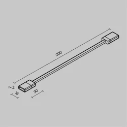 Гибкий коннектор для токоведущей ленты Exility IP черный (Черный)