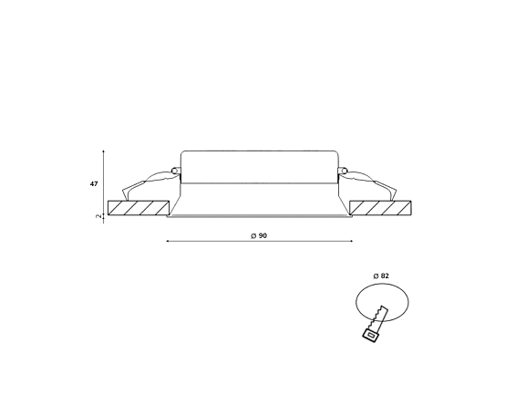 Светильник светодиодный диммируемый потолочный встраиваемый , серия WL-BQ, Белый, 9Вт, IP44, Нейтральный белый (4000К), BQ009109-WH-NW. Фото 3