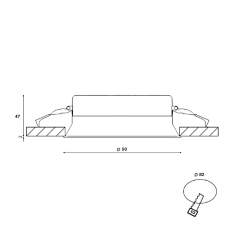 'Светильник светодиодный диммируемый потолочный встраиваемый , серия WL-BQ, Белый, 9Вт, IP44, Нейтральный белый (4000К), BQ009109-WH-NW 003123