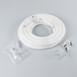 Светодиодная лента герметичная MOONLIGHT-TOP-M768-D25mm 24V White-MIX 360deg (14.4 W/m, IP65, 2216, 5m, wire x1) (Arlight, Вывод прямой, 3 года)