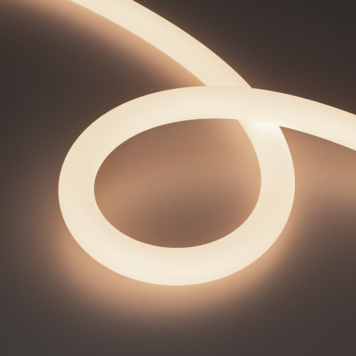 Светодиодная лента герметичная MOONLIGHT-TOP-M768-D25mm 24V White-MIX 360deg (14.4 W/m, IP65, 2216, 5m, wire x1) (Arlight, Вывод прямой, 3 года) 037565 - фото