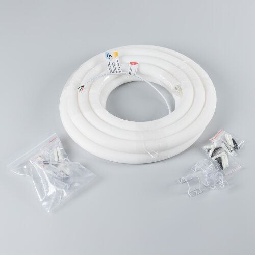 Светодиодная лента герметичная MOONLIGHT-ТОР-М768-D25mm 24V White-MIX 360deg (14.4 W/m, IP65, 2216, 5m, wire х1) (Arlight, Вывод прямой, 3 года) 037565 - фото 5