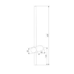 Светильник настенный светодиодный Cane LED MRL LED 1114 черный (058233)