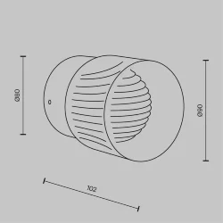 Настенный светильник (бра) Sacramento 3000К 6Вт (Латунь)
