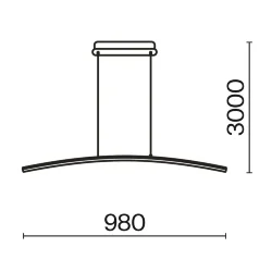 Подвесной светильник Curve 2600-3500К 15Вт (Латунь)