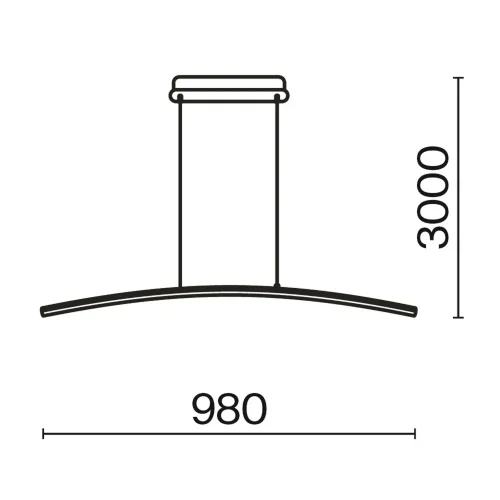 Подвесной светильник Изгиб / Curve 2600-3500К 15Вт (Латунь) MOD243PL-L18BSK - фото 3