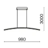 Подвесной светильник Изгиб / Curve 2600-3500К 15Вт (Латунь) MOD243PL-L18BSK - фото 3