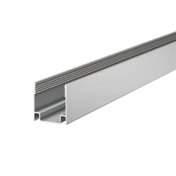 Алюминиевый профиль для гибкого неона 17x8мм 1м (Серебро)