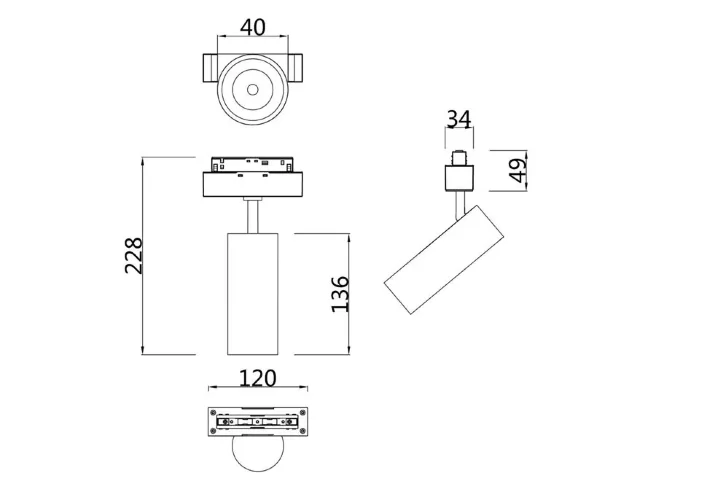 Трековый светильник Focus Led S35 4000K 7Вт 24° (Черный) - фото 5