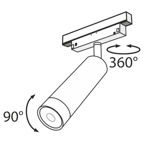 Трековый светильник Фокус / Focus Led S35 4000K 7Вт 24° (Черный) TR019-2-7W4K-B - фото 2