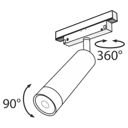 Трековый светильник Фокус / Focus Led S35 4000K 7Вт 24° (Черный) TR019-2-7W4K-B