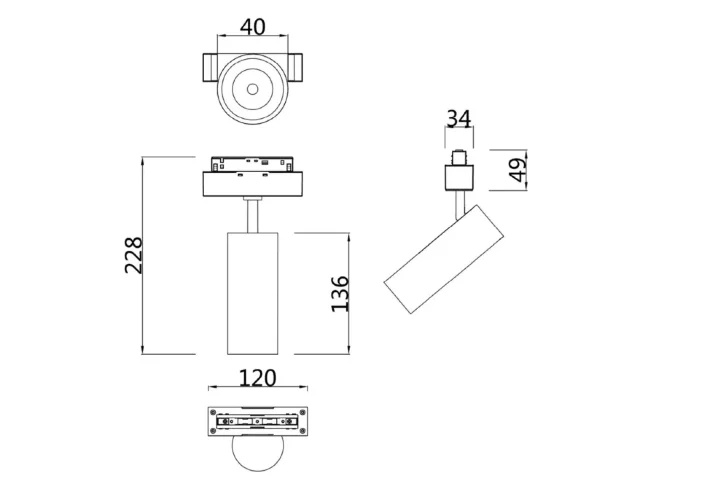 Трековый светильник Фокус / Focus Led S35 4000K 7Вт 24° (Черный) TR019-2-7W4K-B - фото 4