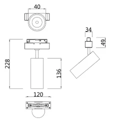 Трековый светильник Фокус / Focus Led S35 4000K 7Вт 24° (Черный) TR019-2-7W4K-B