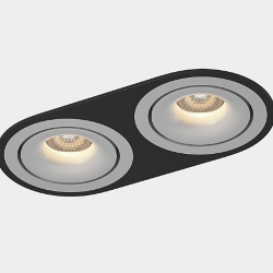 'Рамка двойная для серии COMBO 1 круглая, черная, COMBO-1R2-BL 004150