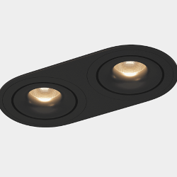 'Рамка двойная для серии COMBO 1 круглая, черная, COMBO-1R2-BL 004150