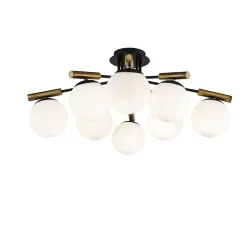 Светильники Paolina - прекрасное решение для помещений с невысокими потолками. Светильники выполнены в современном стиле и подходят как для частных помещений, так и для офисных интерьеров. Черная металлическая арматура контрастирует с белым цветом плафоно