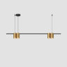 DK4061-BK+SG Подвесной светильник ORBIT, IP20, 4xGU10 LED до 15 Вт, черный + сатинированное золото, алюминий.