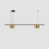DK4061-BK+SG Подвесной светильник ORBIT, IP20, 4xGU10 LED до 15 Вт, черный + сатинированное золото, алюминий. Фото 2