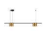 DK4061-BK+SG Подвесной светильник ORBIT, IP20, 4xGU10 LED до 15 Вт, черный + сатинированное золото, алюминий. Фото 3