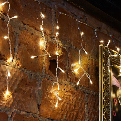 ULD-B10005-480-TTK WARM WHITE IP44 Бахрома светодиодная с эффектом мерцания, 10м, Соединяемая, 480 светодиодов, Теплый белый свет, Провод прозрачный - фото 13