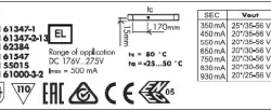 VS 70W/350-1400мА 35-56V DIP-переключатель - Линейный драйвер для светодиодов Vossloh-Schwabe ECXe 1400.316