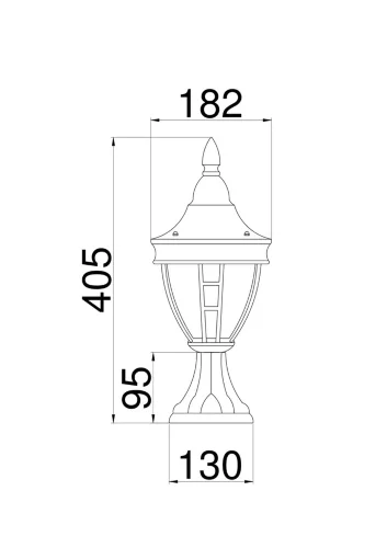 Ландшафтный светильник Rivoli E27х1 60Вт IP 44 (Черный) O027FL-01B - фото 4