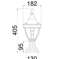 Ландшафтный светильник Rivoli E27х1 60Вт IP 44 (Черный) O027FL-01B