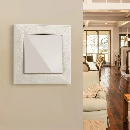 W0012303/ Рамка на 1 пост Flock (слоновая кость) W0012303 - фото 2