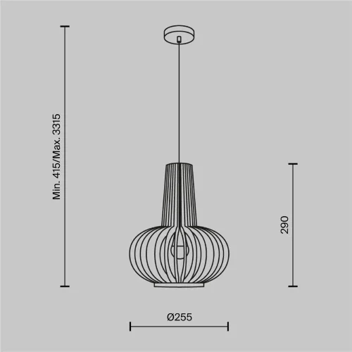 Подвесной светильник Roots E27х1 (Черный) - фото 3