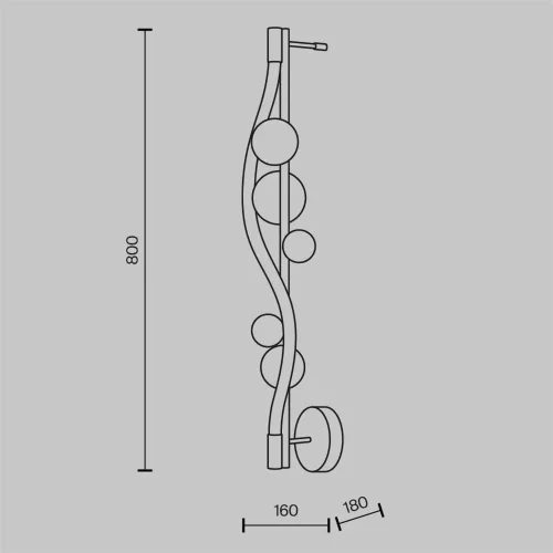Настенный светильник (бра) Oasis 3000К 18Вт (Латунь) - фото 8