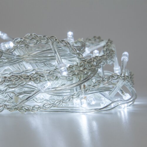 Праздничная гирлянда занавес белый 1,5*1м IP20 - Фото 5