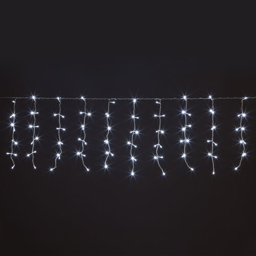 Новогодняя гирлянда занавес белый 1,5*1м IP20 - Фото 2