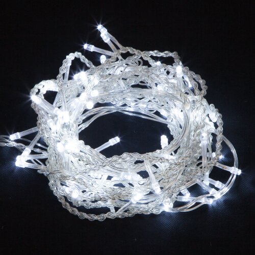 Новогодняя гирлянда занавес белый 1,5*1м IP20 - Фото 3