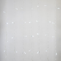 ULD-C1515-160-SWK WHITE IP67 Занавес светодиодный со статическим свечением, 1.5х1.5м, Соединяемый, 160 светодиодов, Белый свет, Провод белый.
