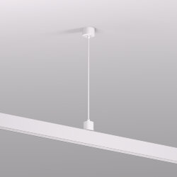 Подвод питания для подвесного монтажа трека SMART BASE, АС 220-240V, IP20, 5м, белый, алюминий, Denkirs TR2124-WH