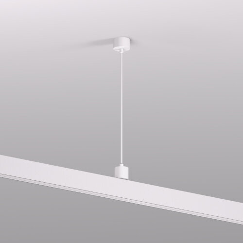 TR2124-WH Подвод питания для подвесного монтажа трека SMART BASE, АС 220-240V, IP20, 5м, белый, алюминий. Фото 3