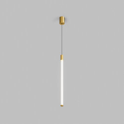 Светильник подвесной AURA, 16 Вт, 3000К, ?42x2300 мм, алюминий+стекло, бронза, Denkirs DK4314-BR