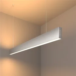 Линейный светодиодный подвесной двусторонний светильник 103см 40Вт 3000К серебряный LSG-01-2-8*103-32-3000-MS (041520)